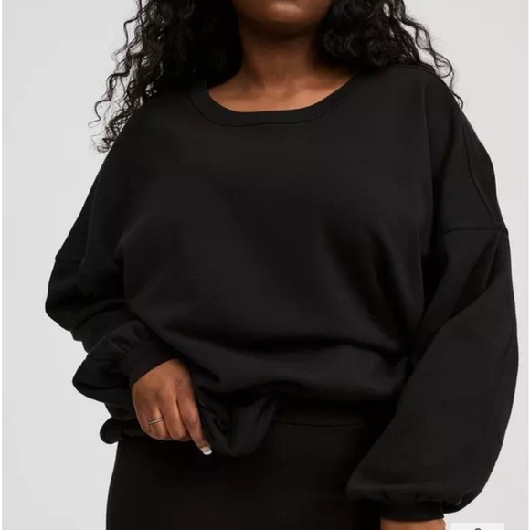 torrid Tops - Torrid Overized Tunic Sweatshirt 4X Black